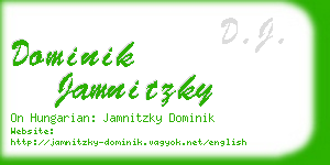 dominik jamnitzky business card